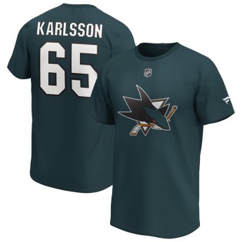 San Jose Sharks muška majica Erik Karlsson Iconic Name & Number Graphic