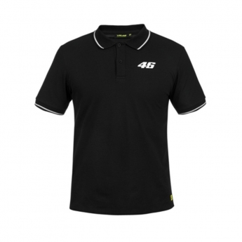 Valentino Rossi muška polo majica black logo VR46 white Core