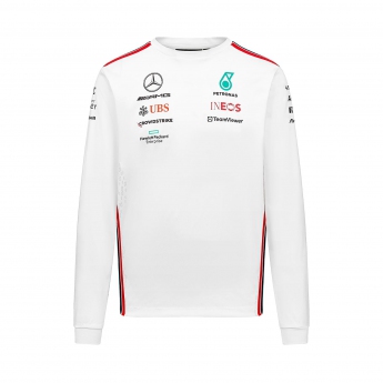 Mercedes AMG Petronas muška majica dugih rukava official white F1 Team 2023