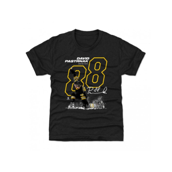 Boston Bruins muška majica David Pastrnak #88 OUTLINE 500 Level