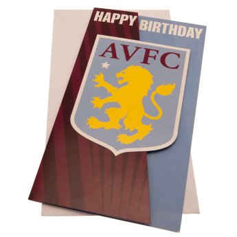 Aston Villa rođendanska čestitka Crest Birthday Card