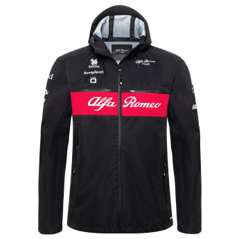 Alfa Romeo Racing muška jakna s kapuljačom Rain official black F1 Team 2023