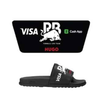 Visa Cash App RB papuče black logo F1 Team 2025