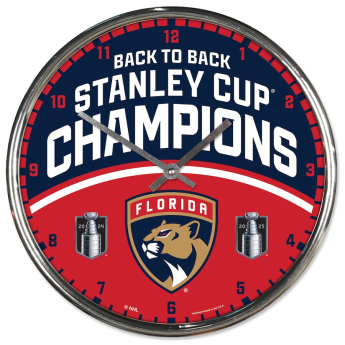 Florida Panthers zidni sat 2025 Stanley Cup Champions Chrome
