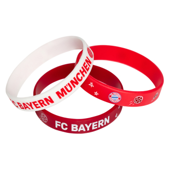 Bayern München Paket od 3 gumene narukvice KIDS red white