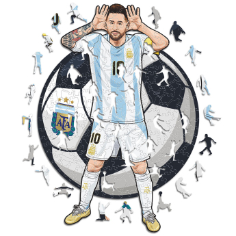 Nogometne reprezentacije drvene puzzle Argentina Messi 150 pcs