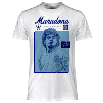 Nogometne reprezentacije muška majica Argentina Diego Maradona Photo white