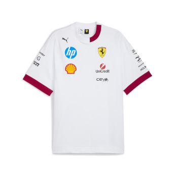 Ferrari muška majica Drivers Oversized white F1 Team 2025