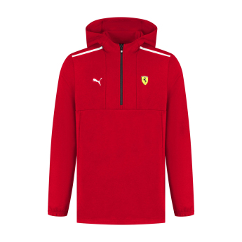 Ferrari muška majica s kapuljačom 1/4 Zip red F1 Team 2025