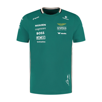 Aston Martin muška majica Alonso official Teamline Replica green F1 Team 2025