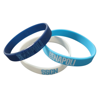 SSC Napoli gumena narukvica 3pack Silicone