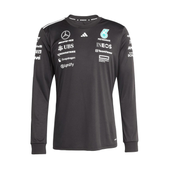 Mercedes AMG Petronas muška majica dugih rukava black official Teamline Replica F1 Team 2025