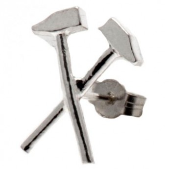 West Ham United naušnice Sterling Silver Stud Earring