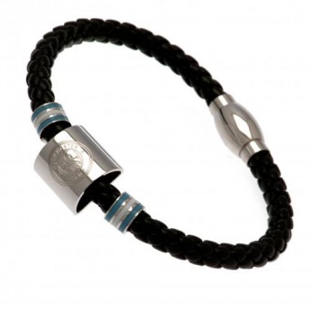 Manchester City kožna narukvica Colour Ring Leather Bracelet