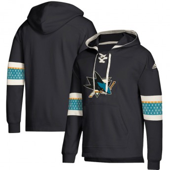 San Jose Sharks muška majica s kapuljačom black Adidas Jersey Lace-Up Pullover Hoodie